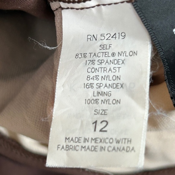 La Blanca One Piece Brown Ruched Swim Suit Sz 12 - Picture 5 of 6